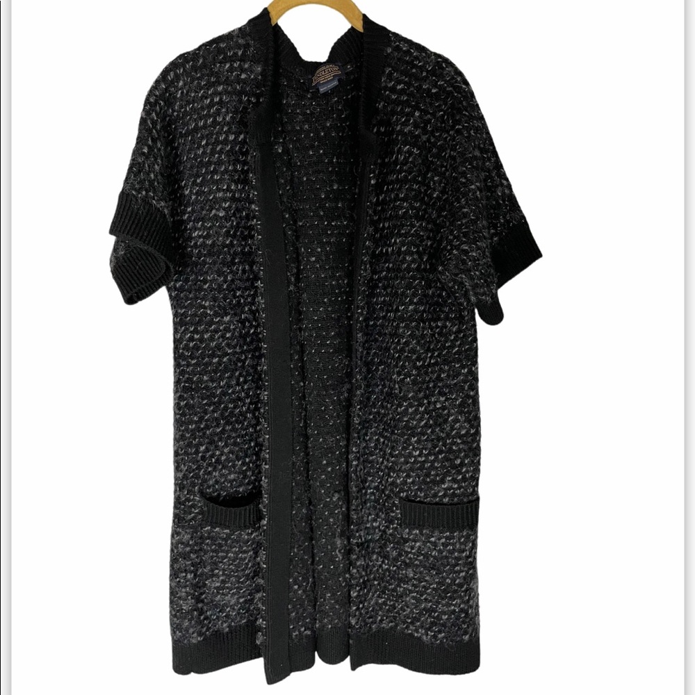 Pendleton Wool Black Open Cardigan Small